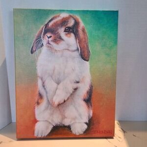 NEW Bunny Print Of Original Painting Pet Art Gallery Wrap 11x14